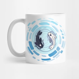 Yin and Yang Koi Whirlpool - Yin Version Mug